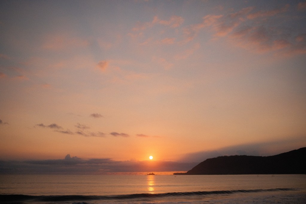 bike touring in baler sunrise