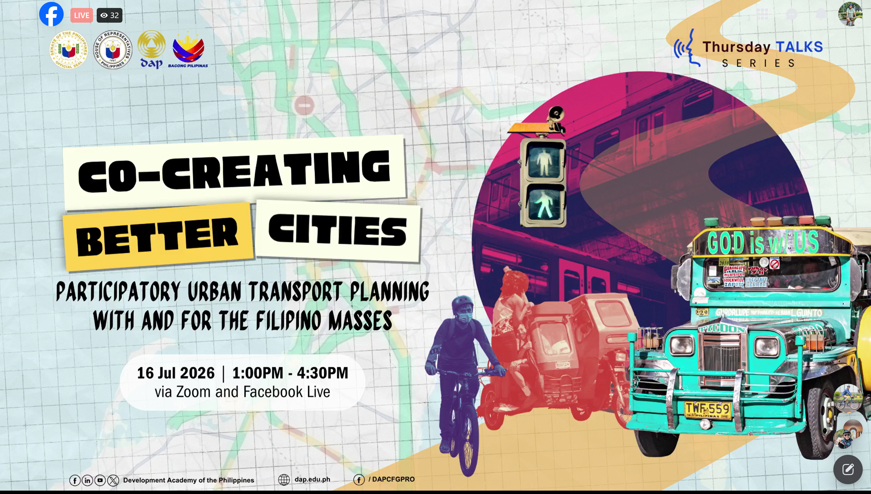 Co-creating better cities Facebook Live Poster